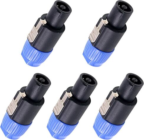 Glarks 5 Pack 4 Pole Round Panel Mount Connector Twist Lock Speaker Compatible with Neutrik Speakon NA4LJ, NA4LJX, NL4MP, NL4MPR, NL4FC, NL4FX, NL4 & NL2 Series, NL2FC in Saudi Arabia
