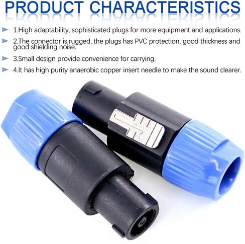 Glarks 5 Pack 4 Pole Round Panel Mount Connector Twist Lock Speaker Compatible with Neutrik Speakon NA4LJ, NA4LJX, NL4MP, NL4MPR, NL4FC, NL4FX, NL4 & NL2 Series, NL2FC in Saudi Arabia