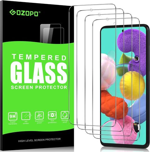 [4 عبوات واقي شاشة لهاتف Samsung Galaxy A53 5G / A52 / A52 5G / A51 / A51 5G / A51 5G UW (6.5 بوصة) [مقاوم للخدش] [خالٍ من الفقاعات] فيلم شاشة من الزجاج المقسى (A53 6.5 بوصة) in Saudi Arabia