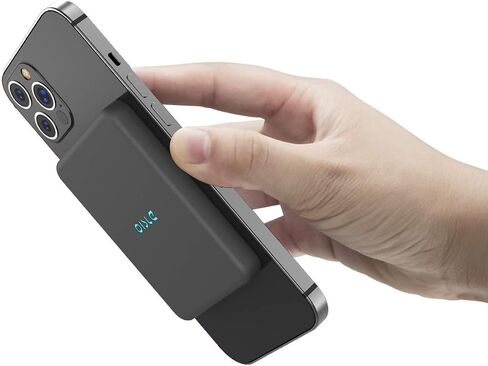 Magnetic Wireless Power Bank External Battery Pack Portable Charger for iPhone12/13/14 Mini/Plus/pro/pro max-Black in Saudi Arabia