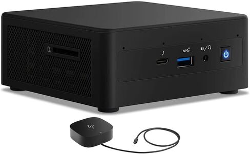 كمبيوتر مكتبي صغير Intel NUC11PAHi7 للمنزل والأعمال i7-1165G7 رباعي النواة، ذاكرة وصول عشوائي 64 جيجابايت، 2 تيرابايت m.2 SATA SSD، رسومات مدمجة، واي فاي، بلوتوث، HDMI، USB 3.2، منفذ عرض، بطاقة SD، ويندوز 11 برو in Saudi Arabia