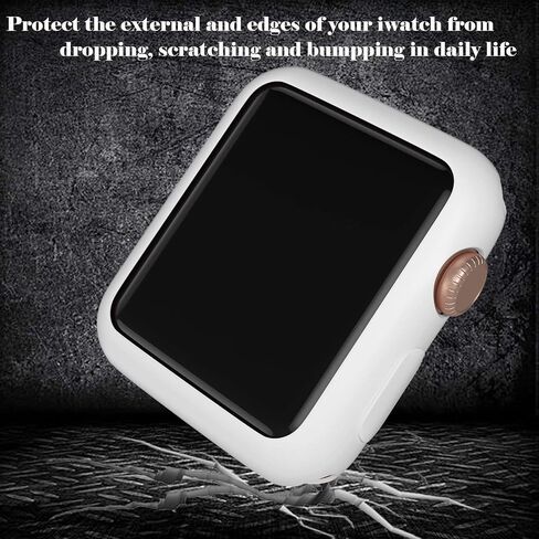 [2 Pack] GEAK Compatible for Apple Watch Case 42mm Series 3 2 1, Flexible Ultra-Thin Bumper Cover for iWatch Case 42mm Women Men, Black/Pink in Saudi Arabia