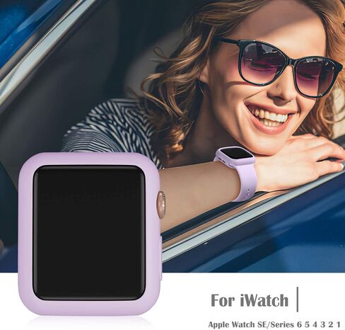 [2 Pack] GEAK Compatible for Apple Watch Case 42mm Series 3 2 1, Flexible Ultra-Thin Bumper Cover for iWatch Case 42mm Women Men, Black/Pink in Saudi Arabia