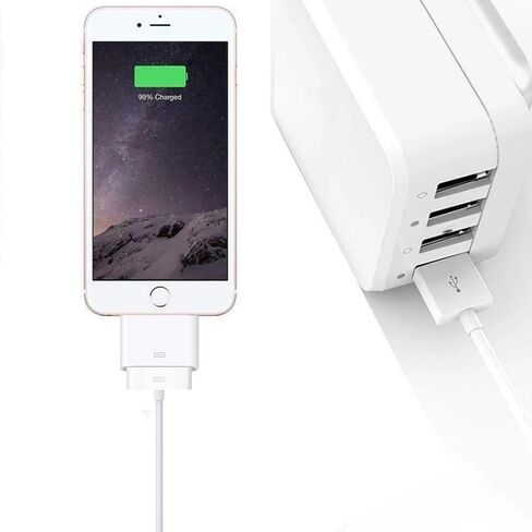 محول Lightning إلى 30 دبوس، محول iPhone 8-Pin ذكر إلى 30 دبوس أنثى محول شحن ومزامنة متوافق مع iPhone 13/13P/12/11/X/8/7/6P/5S/4/iPad/iPod (بدون صوت) ) in Kuwait