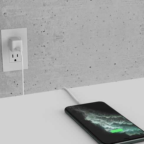 TalkWorks iPhone Charger Lightning Cable 2 حزمة بطول 6 أقدام سلك عالي التحمل معتمد من MFI لأجهزة Apple iPhone 12، 12 Pro/Max، 12 Mini، 11، 11 Pro/Max، XR، XS/Max، X، 8، 7، 6، آيباد - أبيض in Kuwait