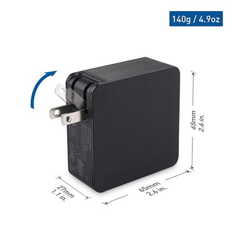 Cable Matters 60W USB C Wall Charger (USB C Charger) in Black - Supports 60W Power Delivery Charging - Includes 3m / 9.8 ft USB-C Charging Cable, Compatible with XPS, MacBook, iPad, Switch and More in Saudi Arabia