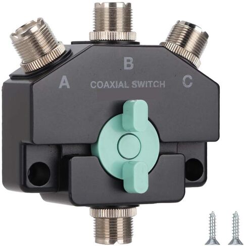 Antenna Switcher, 1-Input -3-Outputs Multi-Functional Antenna Switcher Adapter Converter CB Radio Antenna Coax Switch. in Saudi Arabia
