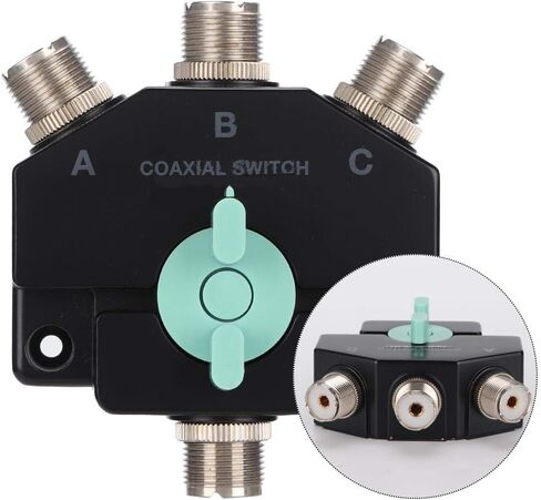 Antenna Switcher, 1-Input -3-Outputs Multi-Functional Antenna Switcher Adapter Converter CB Radio Antenna Coax Switch. in Saudi Arabia