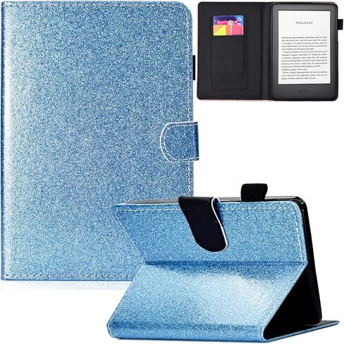 حافظة لجهاز Kindle الجديد من الجيل العاشر 2019، مصنوعة من جلد البولي يوريثان مع غطاء ذكي للنوم/الاستيقاظ الذكي وفتحات للبطاقات، حافظة لجهاز Amazon Kindle من الجيل العاشر 2019 موديل J9G29R، ذهبي وردي in Kuwait