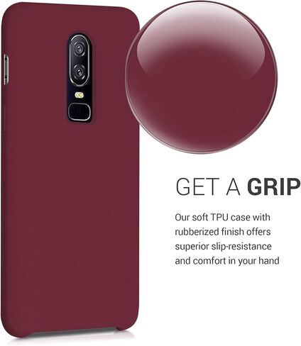 kwmobile Case Compatible with OnePlus 6 Case - TPU Silicone Phone Cover with Soft Finish - Baltic Blue in Saudi Arabia
