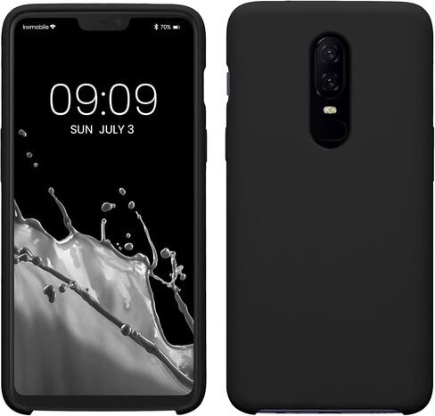 kwmobile Case Compatible with OnePlus 6 Case - TPU Silicone Phone Cover with Soft Finish - Baltic Blue in Saudi Arabia