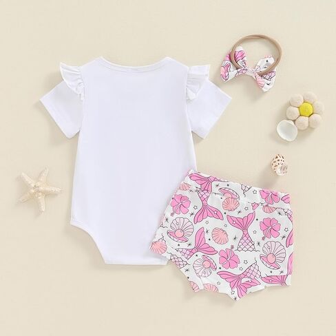 طقم ملابس عيد الميلاد الأول للفتيات الصغيرات بأكمام قصيرة وسروال قصير وعصابة رأس لمجموعة كيك سماش in Kuwait