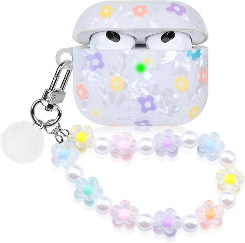 Marble Case for Airpods 3 Cute Aesthetic Cover Compatible with Air Pods 3rd Generation (2021) Shell for Girls Pink Blue in Saudi Arabia