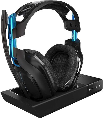 ASTRO Gaming A50 Wireless Dolby Gaming Headset for PlayStation 4 & PC - Black/Blue (2017 Model) in Saudi Arabia