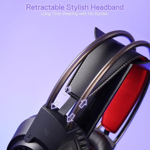 Redragon H231 Scream Wired Gaming Headset, Stereo Surround Sound, 40mm Drivers, Leather Foam Ear Pads, Noise-canceling Microphone, Multi-Platforms Headphone, Works with PC/PS4/5/NS/Xbox-one, Black in Saudi Arabia