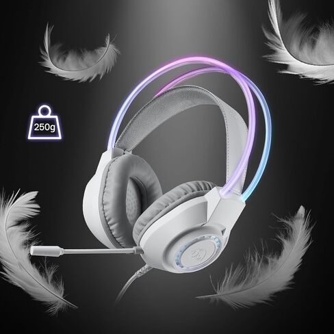 سماعة رأس سلكية للألعاب Redragon H231 Scream، صوت محيطي ستيريو، مشغلات 40 مم، وسادات أذن جلدية من الإسفنج، ميكروفون يلغي الضوضاء، سماعة رأس متعددة المنصات، تعمل مع أجهزة الكمبيوتر/PS4/5/NS/Xbox-one، أسود in Saudi Arabia