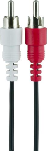 GE Stereo Audio Cable, 6ft. RCA Style Plugs 2-Male to 2-Male, for TV, VCR, DVD, Satellite, and Home Theater Receivers, 33571 in Saudi Arabia