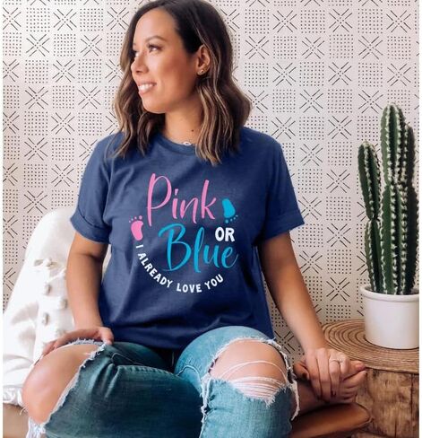 حارس الجنس قمصان النساء الجنس تكشف الأفكار تي شيرت لطيف إعلان الحمل تيز الأمومة أمي القمم in Kuwait