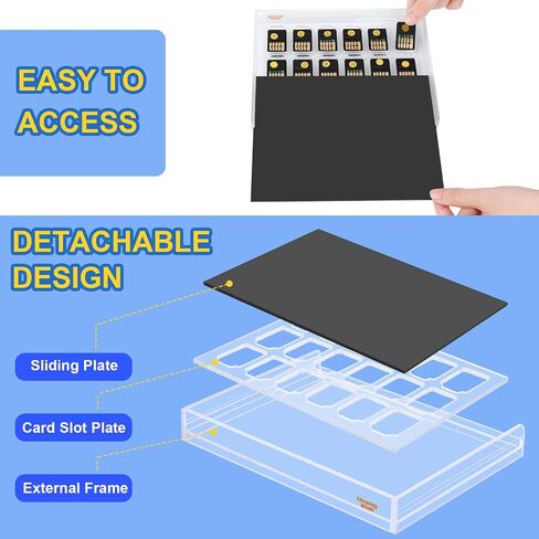 Desing Wish Acrylic Frame Switch Game Case Compatible with Nintendo Switch Games Cards Switch Card Holder Case with 18 Card Slots in Kuwait