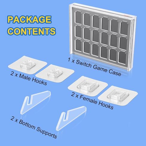 Desing Wish Acrylic Frame Switch Game Case Compatible with Nintendo Switch Games Cards Switch Card Holder Case with 18 Card Slots in Kuwait