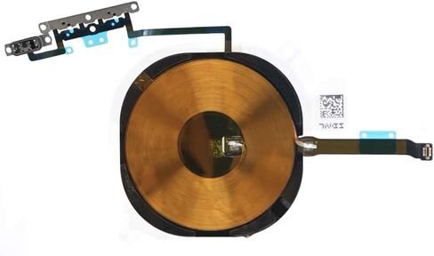 NFC Wireless Chip Antenna for iPhone 11 Pro - Charging Coil QI Signal Pad with Volume Flex Cable and Metal Bracket Pre-Installed in Saudi Arabia