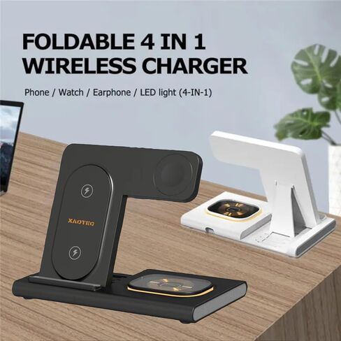 3 in 1 Wireless Charger for iPhone, wireless Charging Station for Apple Devices, Wireless Charger for iPhone 15 14 13 12 11 X Pro Max & Apple Watch,Charging Dock for AirPods 3/2/1/Pro in Saudi Arabia