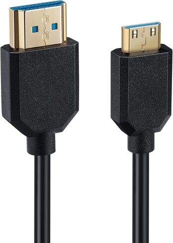 كابل Qaoquda Mini HDMI إلى HDMI ملفوف، 8K Mini HDMI ذكر إلى HDMI ذكر سلك زنبركي 2.1 فولت 8K@60 هرتز 4K@120 هرتز لرسومات الكمبيوتر اللوحي/بطاقة الفيديو والكمبيوتر المحمول والمزيد (1.2M/4FT) (مستقيم) in Kuwait