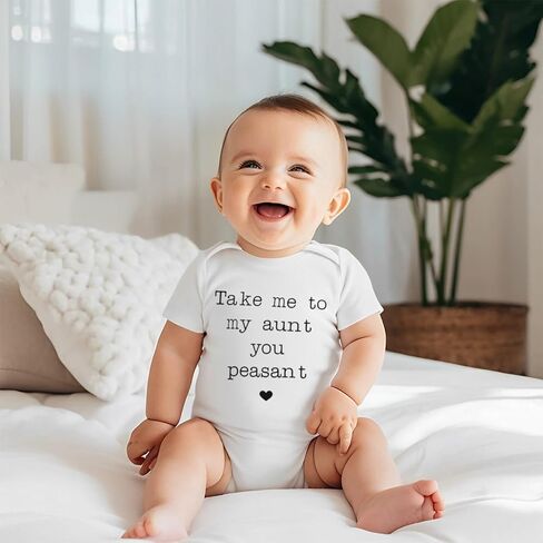 IZYJOY خذني إلى عمتي أنت الفلاحين نيسيي حديثي الولادة الرضع صبي فتاة مضحك العمة ارتداءها رومبير للجنسين ملابس هدية الطفل in Kuwait