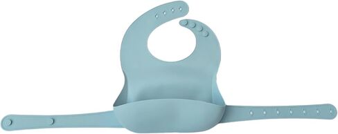 100% Food Grade Silicone Baby Bib with Adjustable Waist & Neck Straps, BPA Free, PVC Free, Durable, Large Pocket Food Catcher in Saudi Arabia