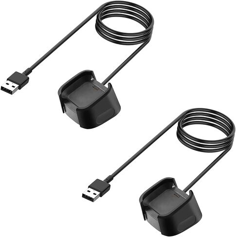 TUCANA Charger Compatible with Fitbit Versa 2 (Not for Versa/Versa Lite), Replacement USB Charging Cable Dock Stand for Versa 2 Health & Fitness Smartwatch (2-Pack) in Saudi Arabia