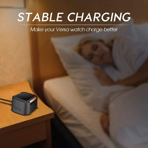 TUCANA Charger Compatible with Fitbit Versa 2 (Not for Versa/Versa Lite), Replacement USB Charging Cable Dock Stand for Versa 2 Health & Fitness Smartwatch (2-Pack) in Saudi Arabia