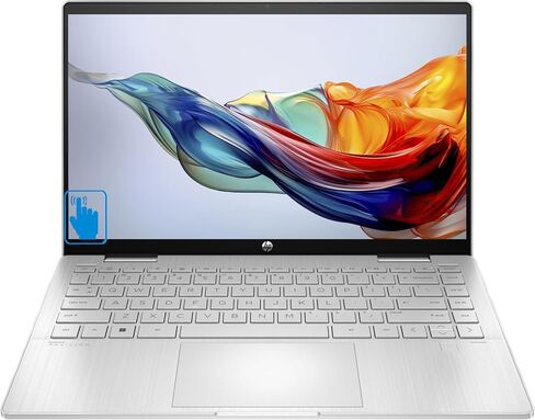 كمبيوتر محمول HP Pavilion x360 School & Business 2 في 1 بشاشة لمس 14.0 بوصة IPS FHD (Intel Core 7 150U، ذاكرة الوصول العشوائي 16 جيجابايت، 1 تيرابايت PCIe SSD، إضاءة خلفية KYB، بصمة الإصبع، Win 11 Home) مع موسع منفذ USB DKZ in Saudi Arabia