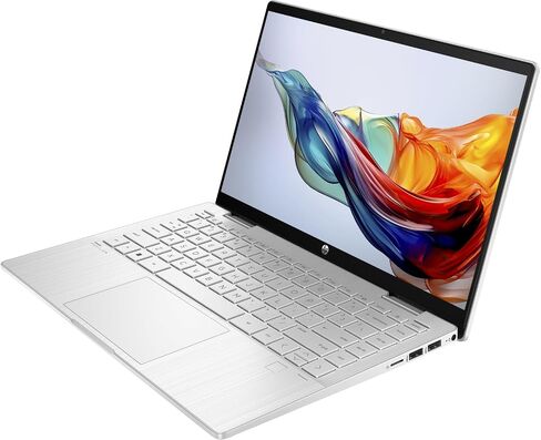 كمبيوتر محمول HP Pavilion x360 School & Business 2 في 1 بشاشة لمس 14.0 بوصة IPS FHD (Intel Core 7 150U، ذاكرة الوصول العشوائي 16 جيجابايت، 1 تيرابايت PCIe SSD، إضاءة خلفية KYB، بصمة الإصبع، Win 11 Home) مع موسع منفذ USB DKZ in Saudi Arabia