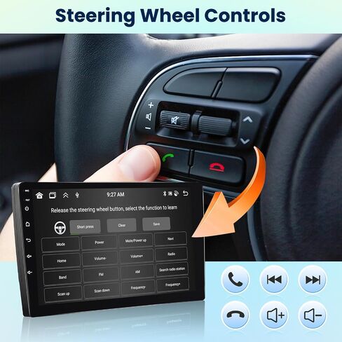 [8 Core 6G+128G] Inefala ترقية Android 13 Radio Dash Kit لسيارة Toyota Corolla EX 2007-2012، شاشة ستيريو تعمل باللمس 9 بوصة مع Carplay اللاسلكي وAndroid Auto، GPS/WiFi، 32EQ DSP، 59 UI، كاميرا احتياطية in Kuwait
