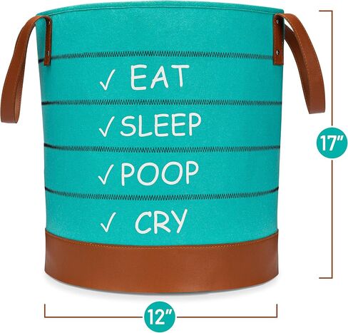 Baby Laundry Basket and Baby Hamper Great Basket for Toy Storage Large Collapsible Laundry Basket Fits Nursery Decor Felt Laundry Basket can be Used for Blanket Basket for Nursery in Saudi Arabia