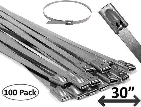 Electriduct 304 Stainless Steel Cable Ties 4 Inch 200 Lbs Heavy Duty Self Locking Ball Lock Zip Ties UV Resistant (25 Pack) in Saudi Arabia