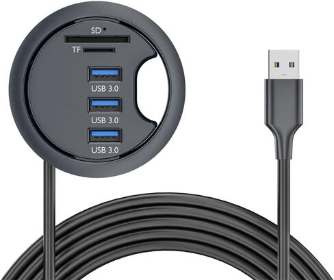 NFHK USB 3.0 Hub SD TF 3 Port USB 60mm مكتب جروميت الفاصل قاعدة لتثبيت الكمبيوتر المحمول مايكرو SD قارئ بطاقات لمكتب الكمبيوتر المكتبي in Kuwait