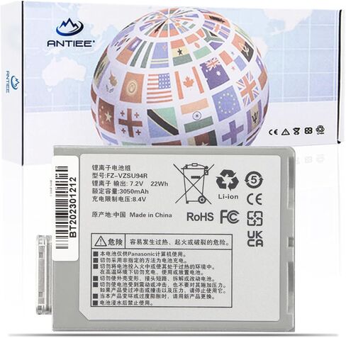 بطارية الكمبيوتر المحمول ANTIEE FZ-VZSU94W FZ-VZSU94R لباناسونيك FZ-M1 FZ-B1 FZ-B2 FZ-M1C Toughpad Notebook FZ-VZSU94 FZ-VZSU94JS FZ-VZSU94K FZ-VZSU95 FZ-VZSU95W FZ-VZSU95JS FZ-VZSU0JW الأب 22Wh in Saudi Arabia