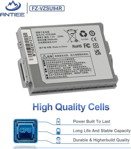 بطارية الكمبيوتر المحمول ANTIEE FZ-VZSU94W FZ-VZSU94R لباناسونيك FZ-M1 FZ-B1 FZ-B2 FZ-M1C Toughpad Notebook FZ-VZSU94 FZ-VZSU94JS FZ-VZSU94K FZ-VZSU95 FZ-VZSU95W FZ-VZSU95JS FZ-VZSU0JW الأب 22Wh in Saudi Arabia