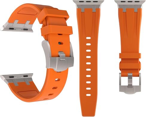 Compatible for Apple Watch Ultra Band Ultra 2 Band 49mm 45mm 44mm 42mm for Men, Silicone Watch Band for iWatch Ultra 2 Ultra Series 9 8 7 6 5 SE for Men, Cool Designed Watch Strap Compatible for Apple Watch Band for Men in Saudi Arabia