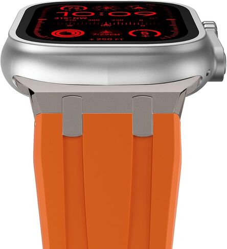 Compatible for Apple Watch Ultra Band Ultra 2 Band 49mm 45mm 44mm 42mm for Men, Silicone Watch Band for iWatch Ultra 2 Ultra Series 9 8 7 6 5 SE for Men, Cool Designed Watch Strap Compatible for Apple Watch Band for Men in Saudi Arabia