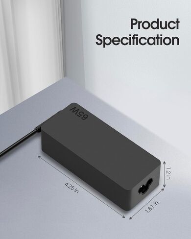 شاحن محول طاقة USB C 65Ｗ لأجهزة الكمبيوتر المحمولة Lenovo Thinkpad وYoga مع منفذ شحن من النوع C - شحن سريع وموثوق in Kuwait