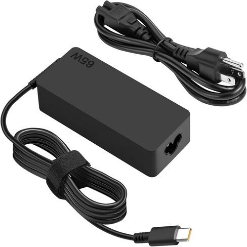 شاحن محول طاقة USB C 65Ｗ لأجهزة الكمبيوتر المحمولة Lenovo Thinkpad وYoga مع منفذ شحن من النوع C - شحن سريع وموثوق in Kuwait