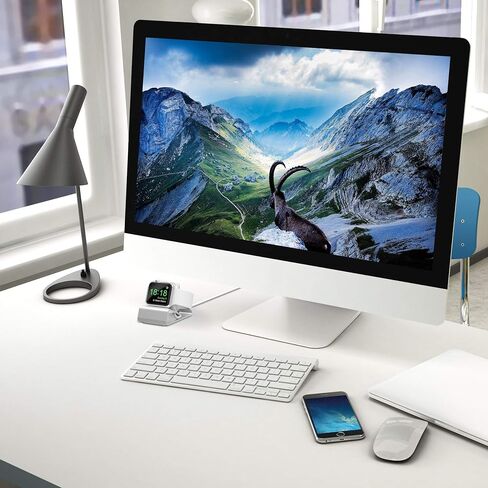حامل شاحن لساعة Apple 49 مم 45 مم 41 مم 44 مم 40 مم 42 مم 38 مم iWatch Series 9 8 SE2 7 SE 6 5 4 3 Ultra 2 Ultra، حامل ألومنيوم لسطح المكتب لساعة Apple حامل شحن يدعم وضع المنضدة in Saudi Arabia