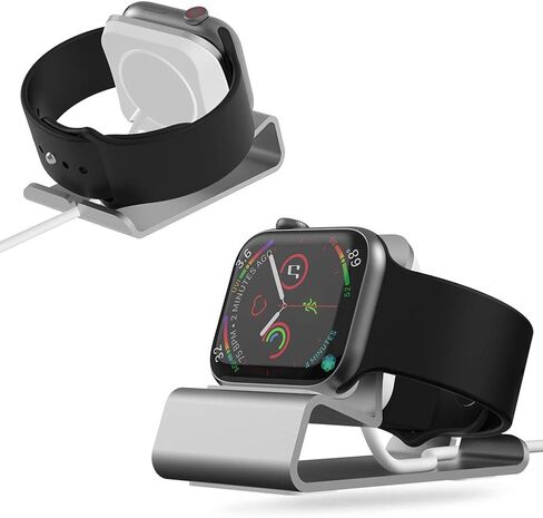 حامل شاحن لساعة Apple 49 مم 45 مم 41 مم 44 مم 40 مم 42 مم 38 مم iWatch Series 9 8 SE2 7 SE 6 5 4 3 Ultra 2 Ultra، حامل ألومنيوم لسطح المكتب لساعة Apple حامل شحن يدعم وضع المنضدة in Saudi Arabia