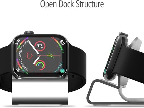 حامل شاحن لساعة Apple 49 مم 45 مم 41 مم 44 مم 40 مم 42 مم 38 مم iWatch Series 9 8 SE2 7 SE 6 5 4 3 Ultra 2 Ultra، حامل ألومنيوم لسطح المكتب لساعة Apple حامل شحن يدعم وضع المنضدة in Saudi Arabia