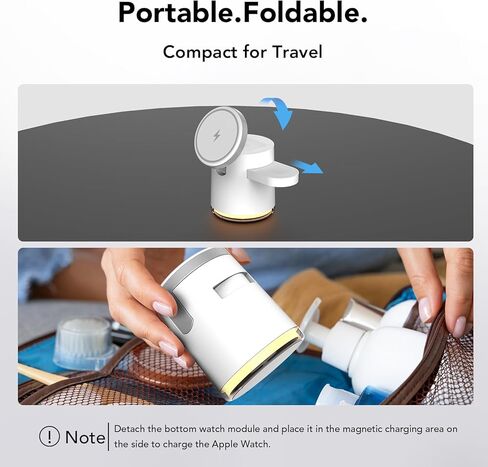 3 in 1 Wireless Charging Station for Multiple Devices Apple,MagSafe Charger Stand with Warm Night Light Compatible with IPhone 15 14 13 12 13 12 Pro/Plus/Max/X/XS,IWatch 9 8 7 SE 6/Ultra,AirPods Pro in Saudi Arabia