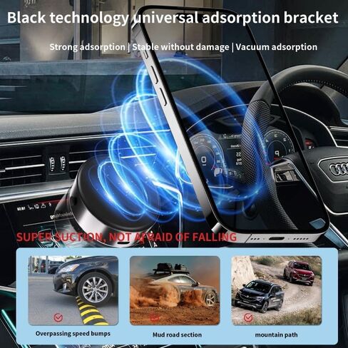 حامل هاتف مغناطيسي حامل هاتف شفط مغناطيسي للسيارة Mirro Gym حمام دش جميع الأسطح الملساء متوافقة مع هاتف Magsafe 15/14/13 12 وجميع الهواتف in Kuwait