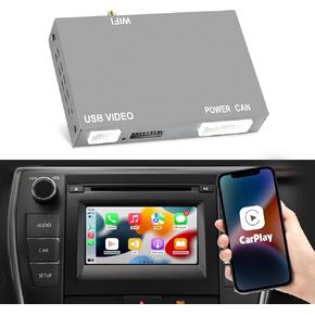 صندوق ذكي لاستقبال السيارات اللاسلكي CarPlay & Android لسيارة Toyota Touch2 & Entune2.0 2014-2019 مجموعة التحديثية للواجهة لـ Corolla/Prius/RAV4/Highlander/Sienna/Tacoma/Yaris/Avalon/Tundra/Verso/Camry in Kuwait