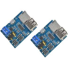 2 Pcs Mp3 Lossless Decoders Decoding Power Amplifier Mp3 Player Audio Module Mp3 Decoder Board Support TF Card USB
